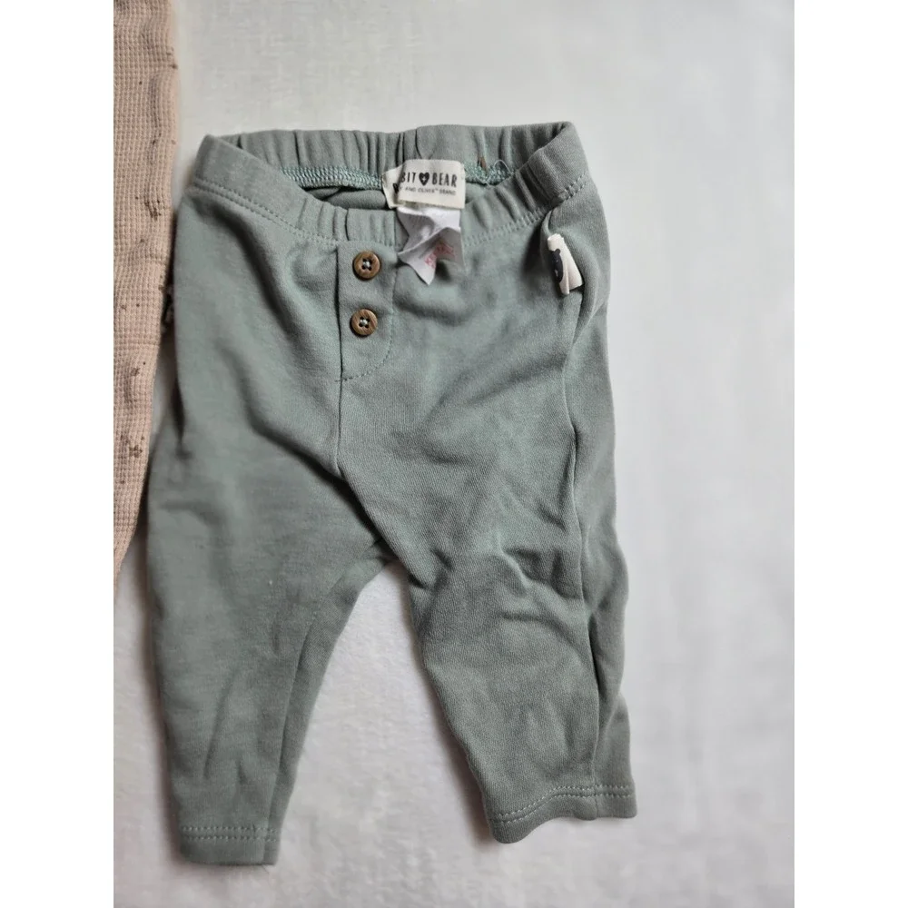 Rabbit Bear Duck Duck Goose Baby Bundle 0-6M Organic Cotton Bodysuits Sleeper‎